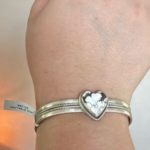 Wild Horse Sterling Silver Heart Bracelet